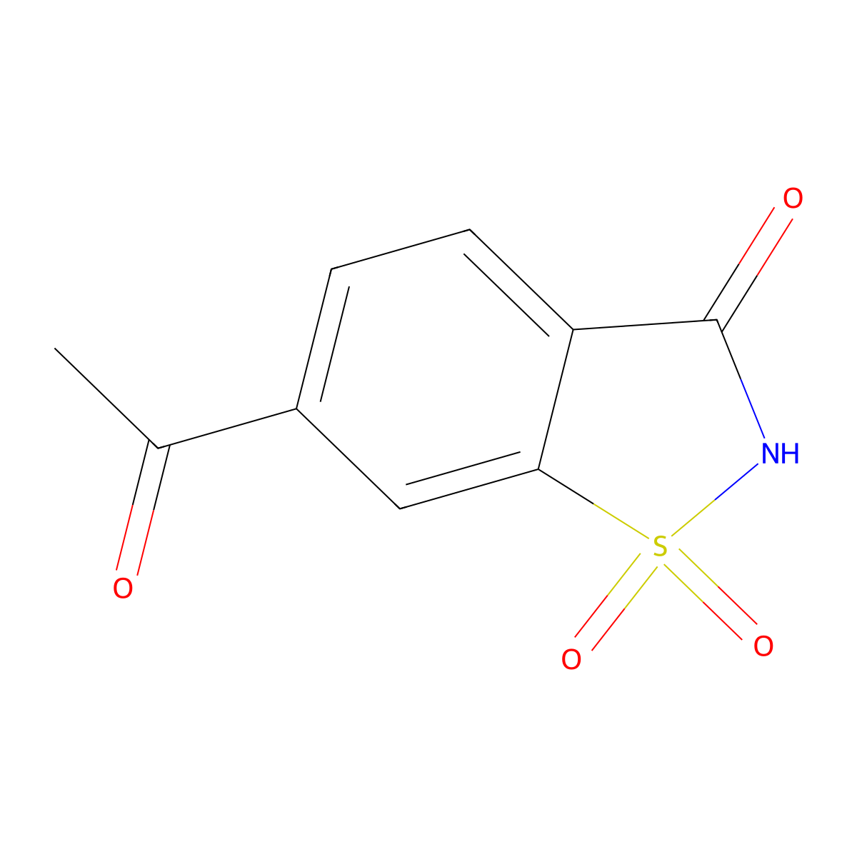 6-Acetyl-2,3-dihydro-1lambda6,2-benzothiazole-1,1,3-trione molecular structure, CAS 2138169-33-0