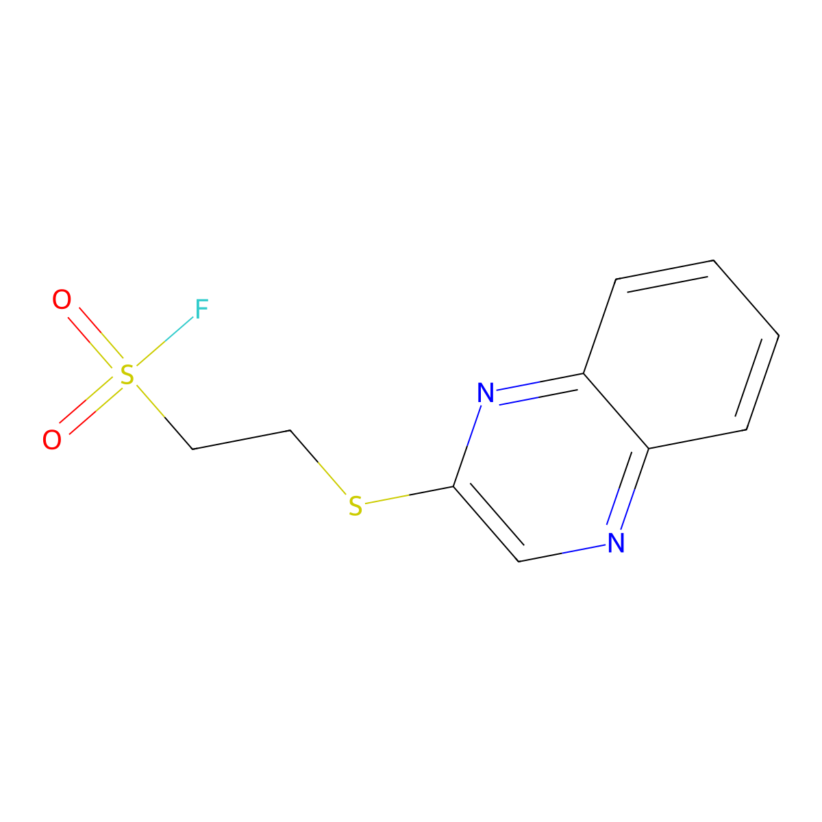 2-(Quinoxalin-2-ylsulfanyl)ethane-1-sulfonyl fluoride molecular structure, CAS 2138170-34-8