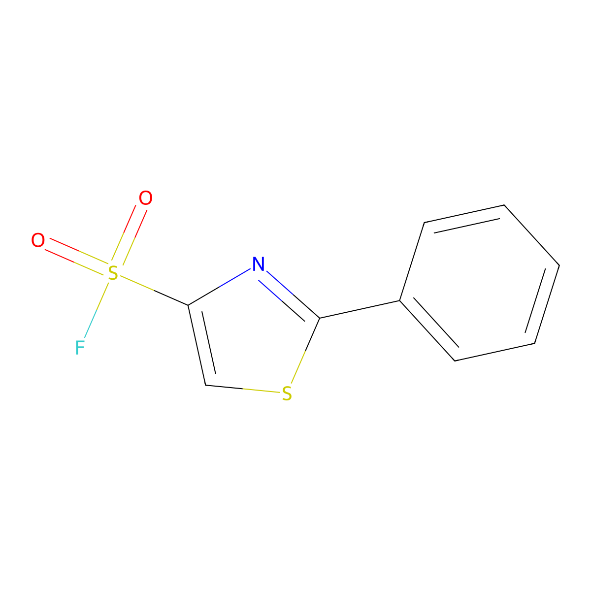 2-Phenyl-1,3-thiazole-4-sulfonyl fluoride molecular structure, CAS 2138170-70-2