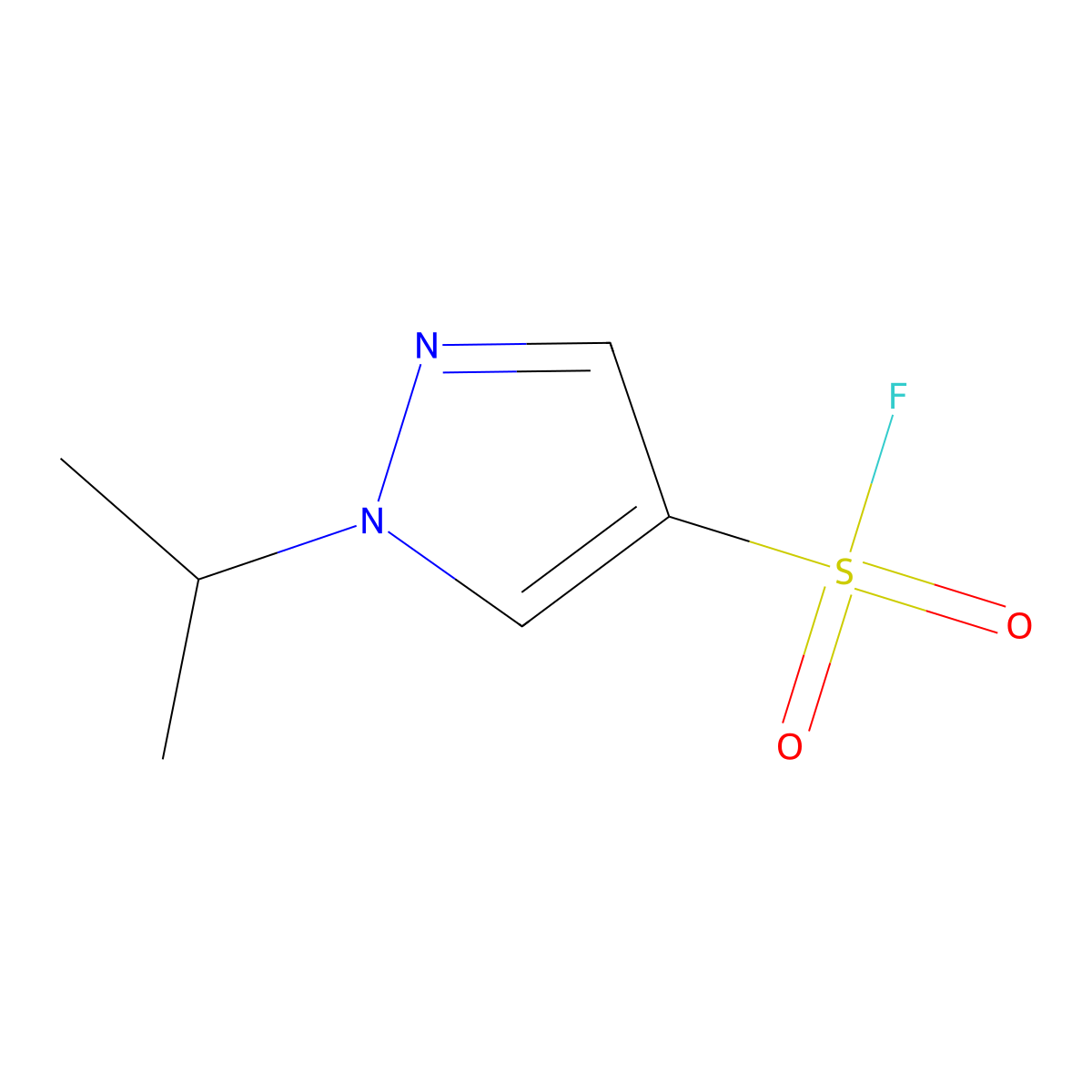 1-(propan-2-yl)-1H-pyrazole-4-sulfonyl fluoride molecular structure, CAS 2138170-88-2