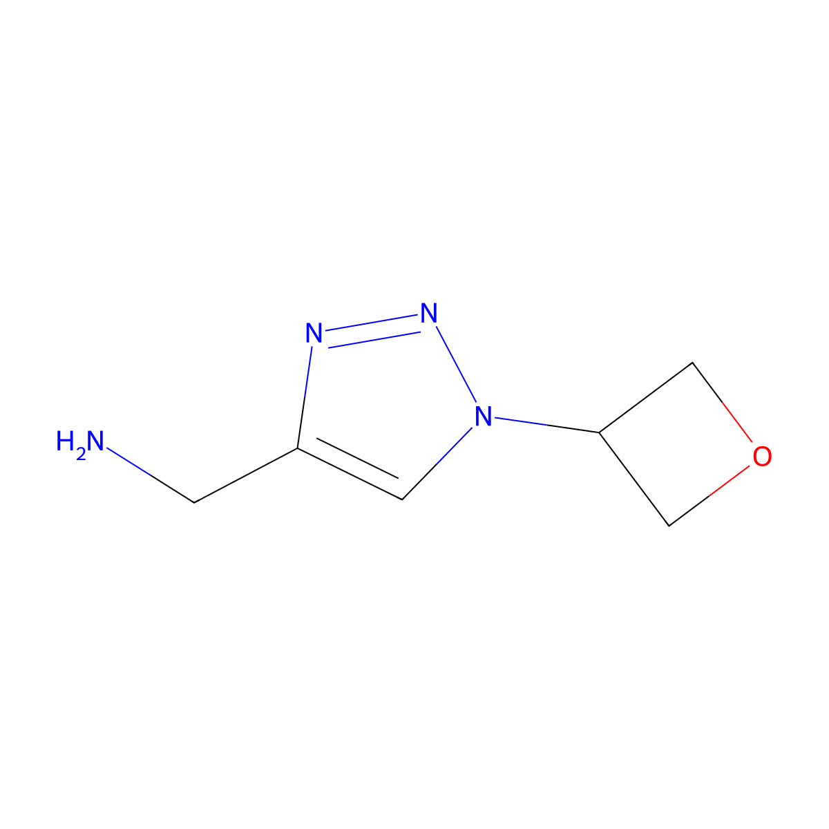 (1-(Oxetan-3-yl)-1h-1,2,3-triazol-4-yl)methanamine molecular structure, CAS 2138171-69-2