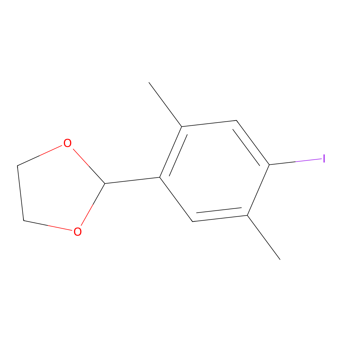 2-(4-Iodo-2,5-dimethylphenyl)-1,3-dioxolane molecular structure, CAS 2138171-77-2