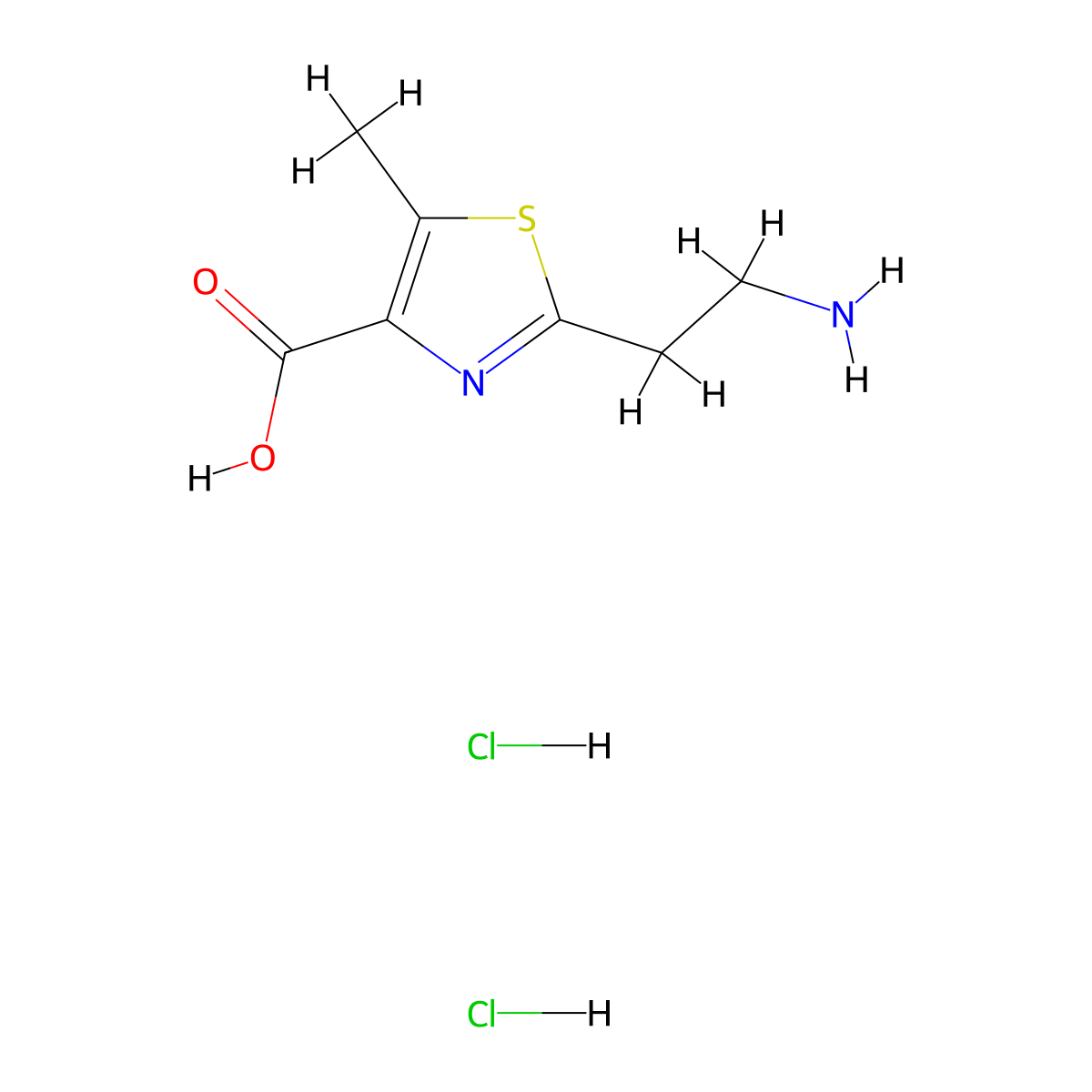 2-(2-Aminoethyl)-5-methyl-1,3-thiazole-4-carboxylic acid dihydrochloride molecular structure, CAS 2138171-98-7