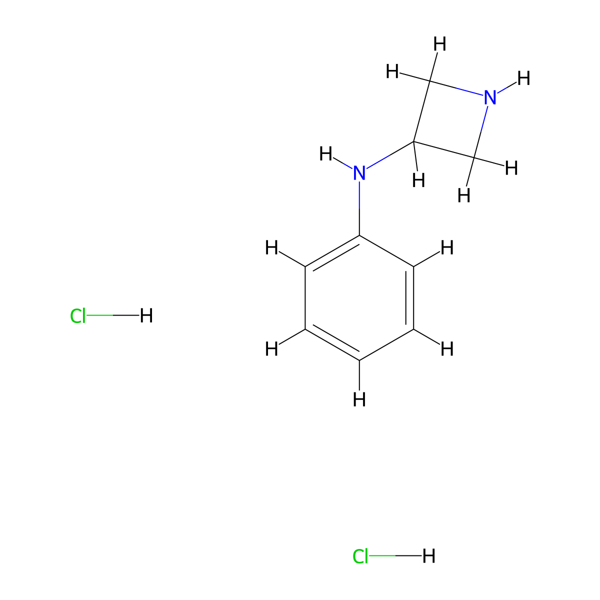 N-phenylazetidin-3-amine dihydrochloride molecular structure, CAS 2138172-01-5
