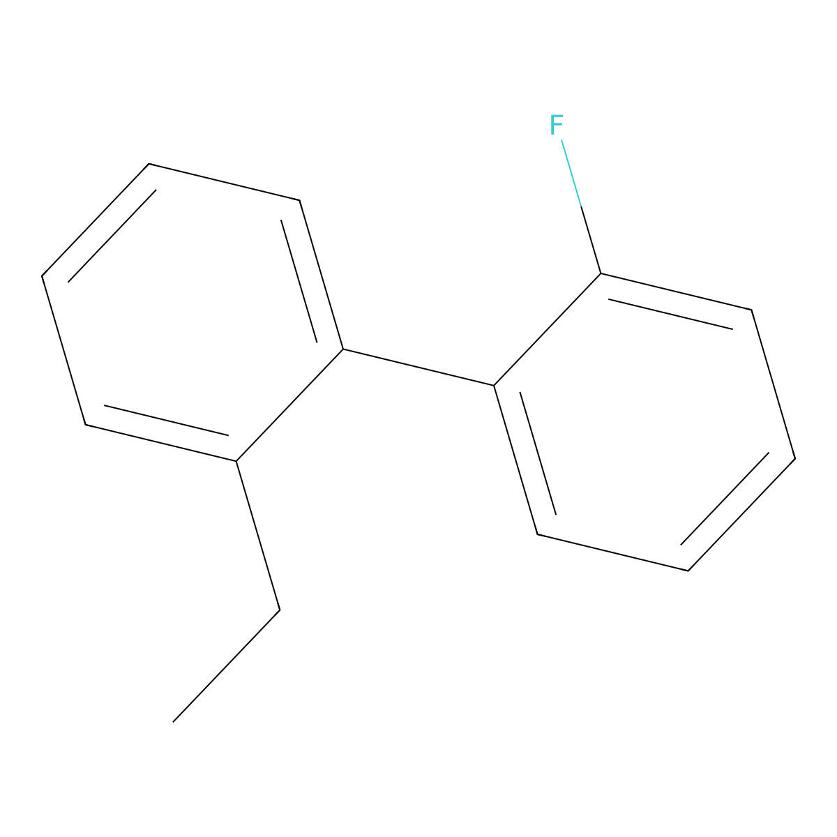 1-Ethyl-2-(2-fluorophenyl)benzene molecular structure, CAS 2138172-67-3