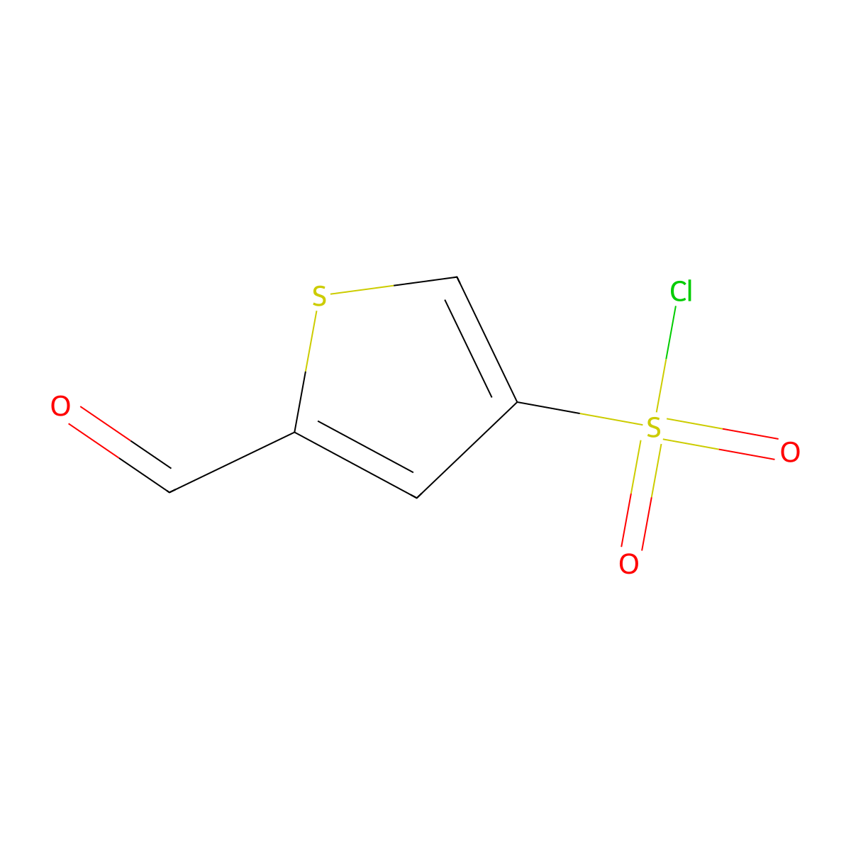 5-Formylthiophene-3-sulfonyl chloride molecular structure, CAS 2138174-09-9