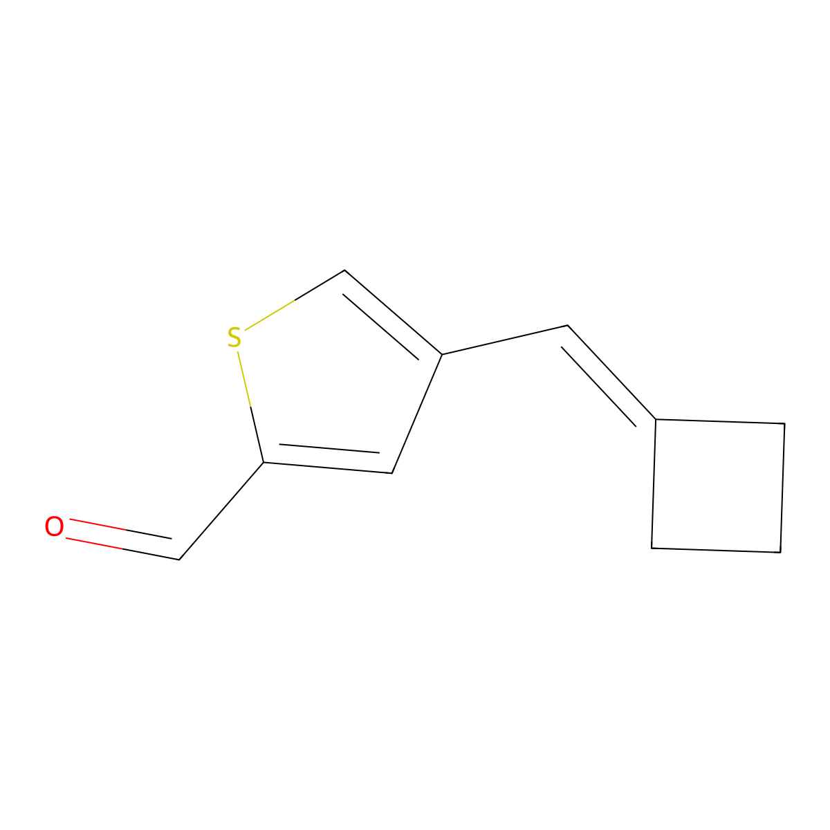 4-(Cyclobutylidenemethyl)thiophene-2-carbaldehyde molecular structure, CAS 2138174-70-4