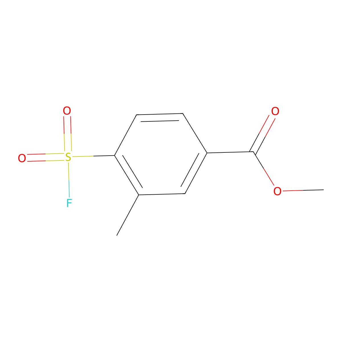 Methyl 4-(fluorosulfonyl)-3-methylbenzoate molecular structure, CAS 2138175-99-0