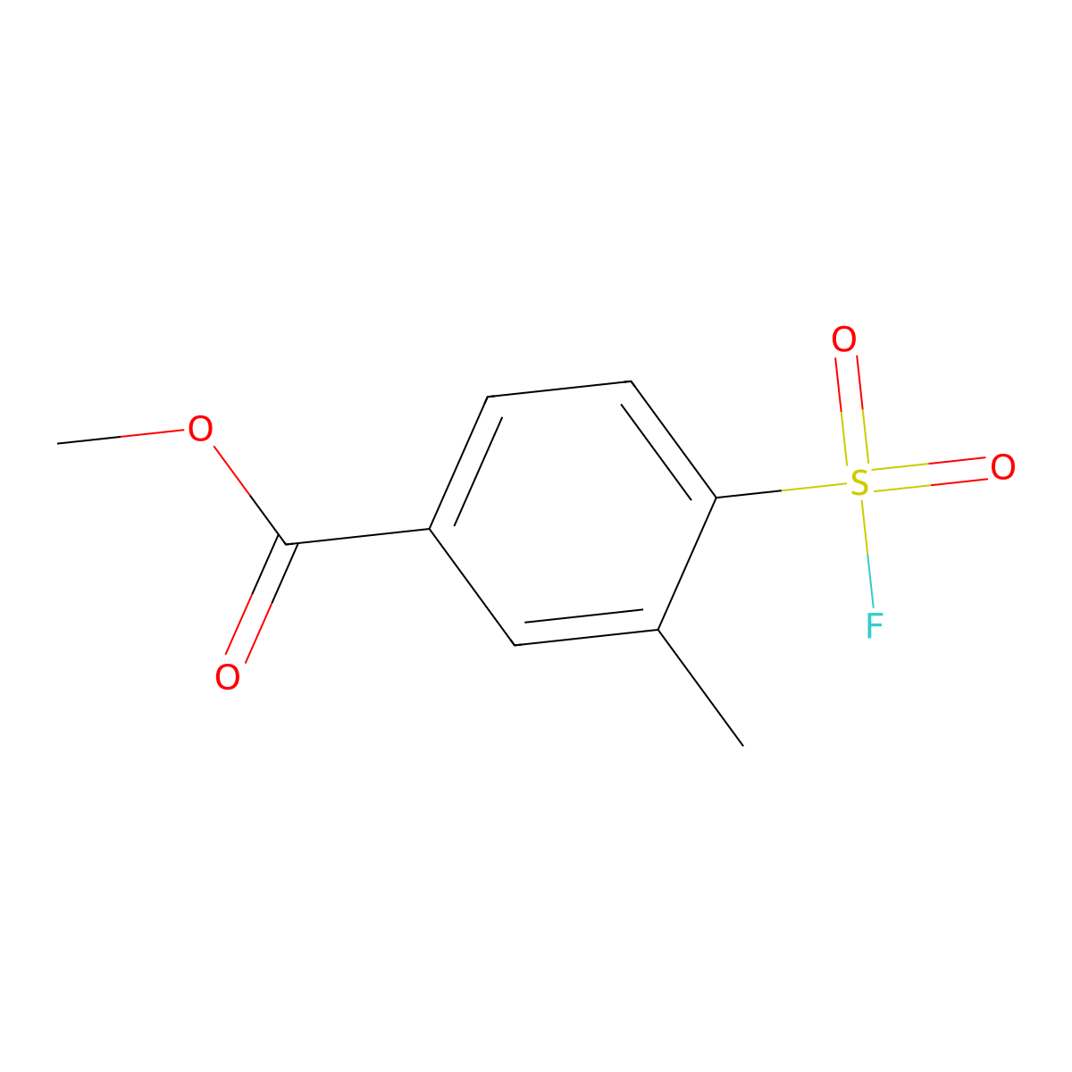 Methyl 4-(fluorosulfonyl)-3-methylbenzoate molecular structure, CAS 2138175-99-0