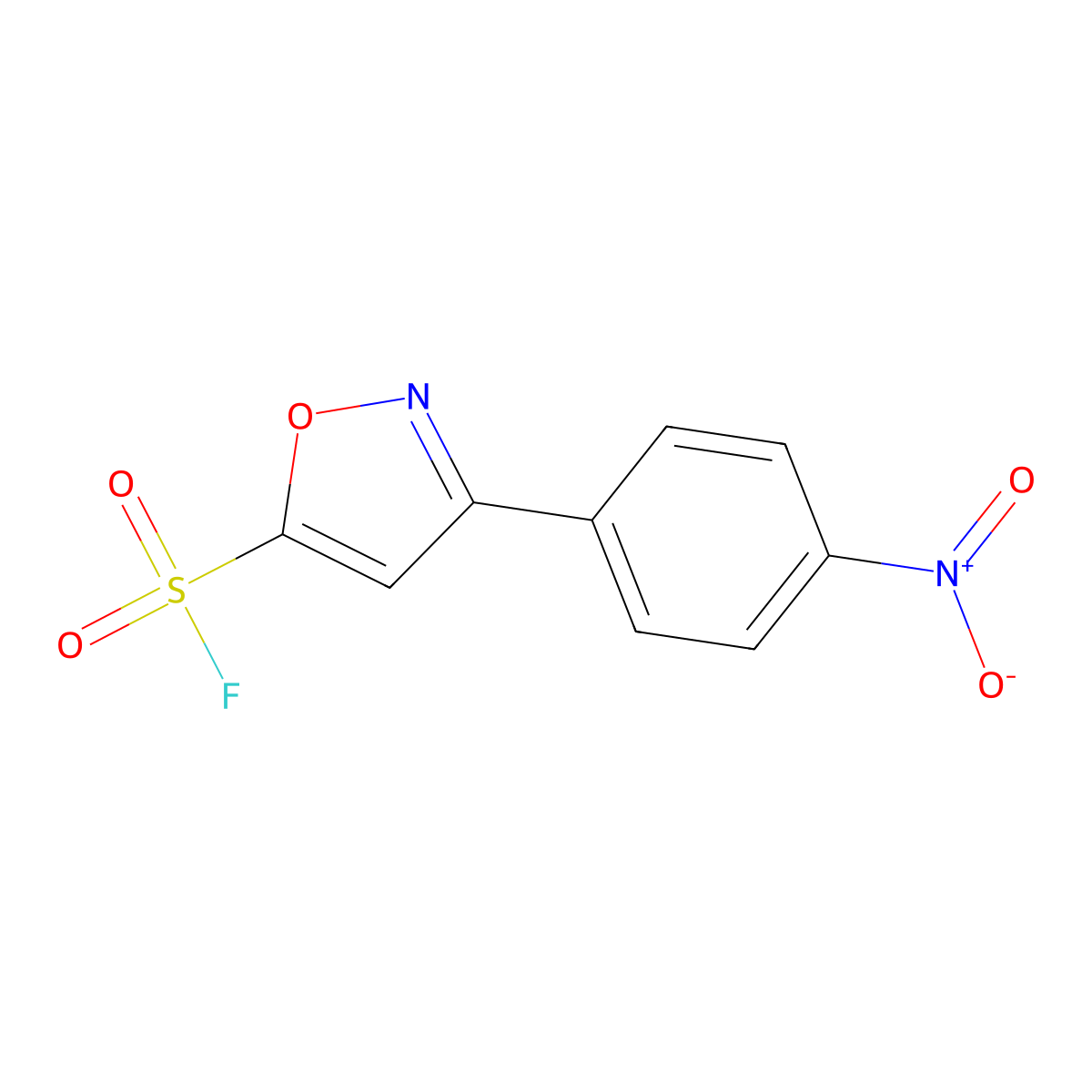 3-(4-Nitrophenyl)-1,2-oxazole-5-sulfonyl fluoride molecular structure, CAS 2138176-33-5