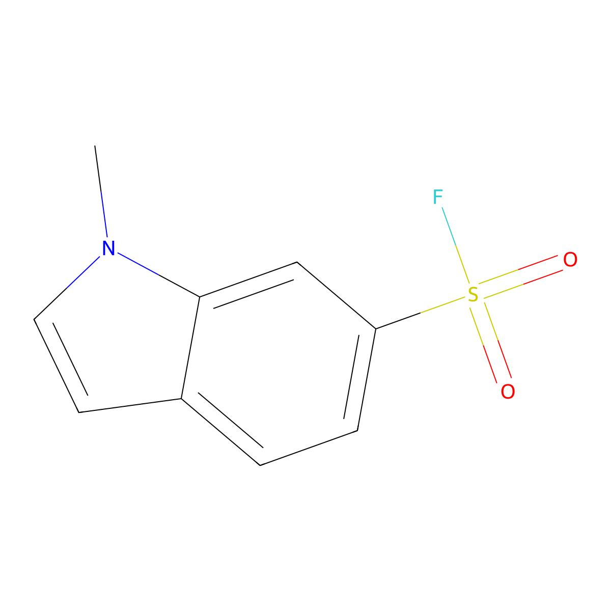 1-methyl-1H-indole-6-sulfonyl fluoride molecular structure, CAS 2138176-57-3