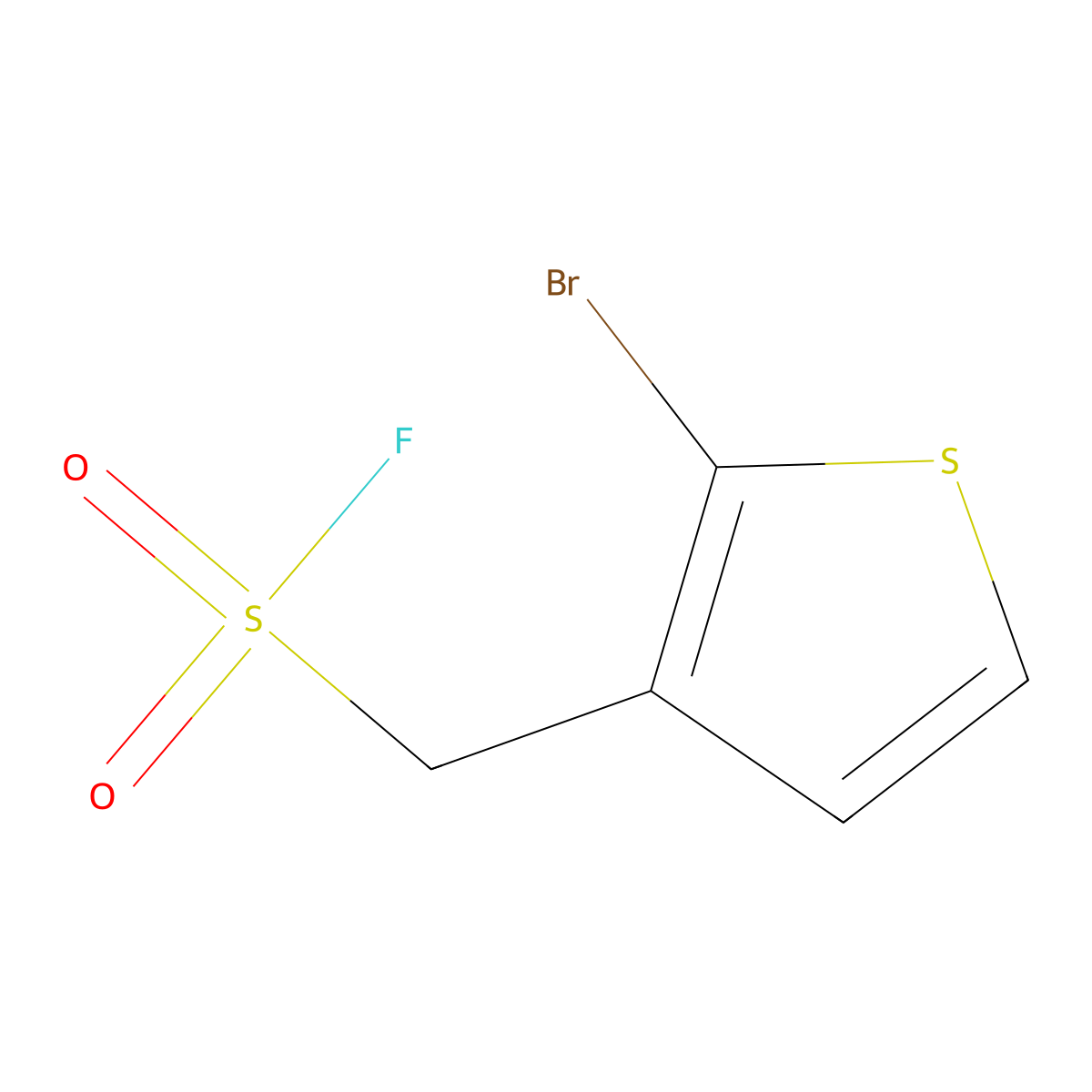 (2-Bromothiophen-3-yl)methanesulfonyl fluoride molecular structure, CAS 2138176-72-2
