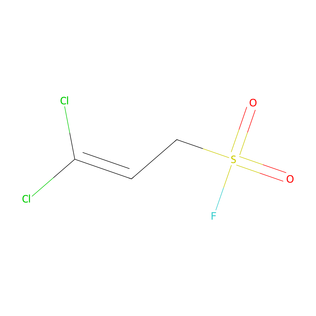 3,3-Dichloroprop-2-ene-1-sulfonyl fluoride molecular structure, CAS 2138176-78-8
