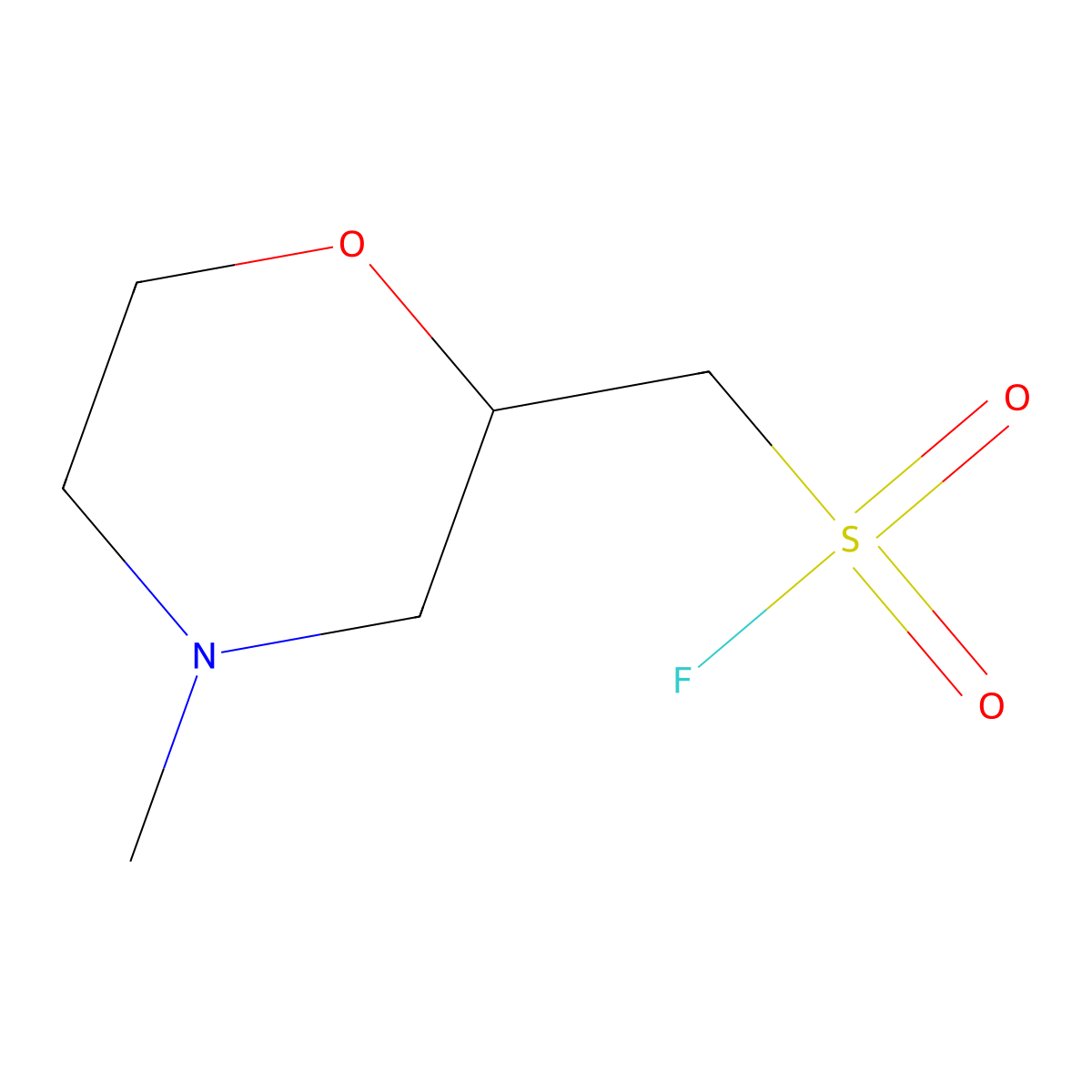 (4-Methylmorpholin-2-yl)methanesulfonyl fluoride molecular structure, CAS 2138176-89-1