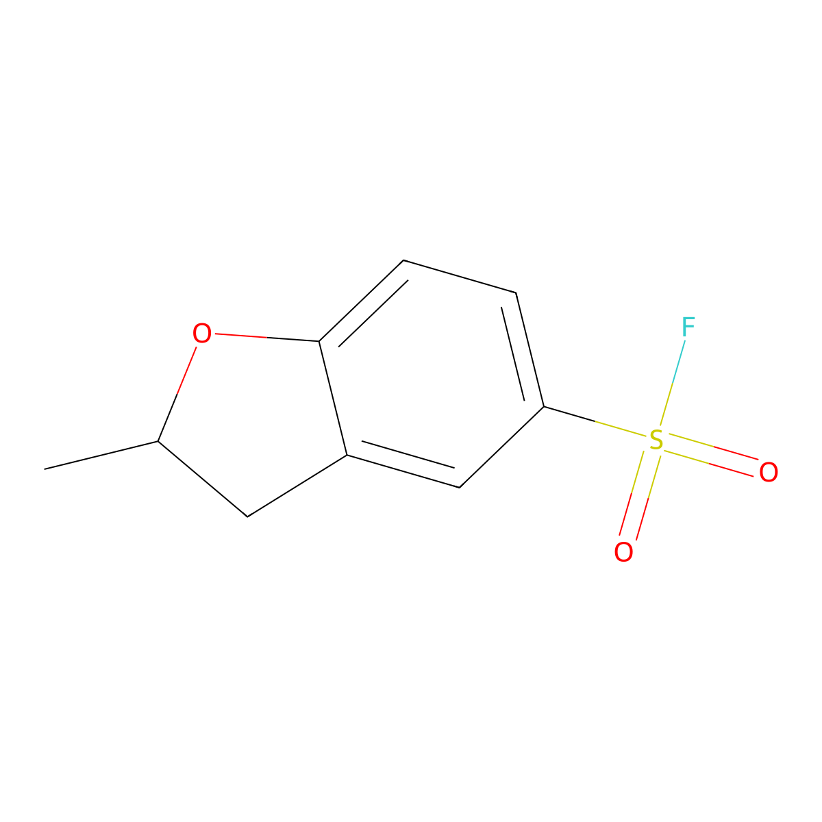 2-Methyl-2,3-dihydro-1-benzofuran-5-sulfonyl fluoride molecular structure, CAS 2138177-05-4