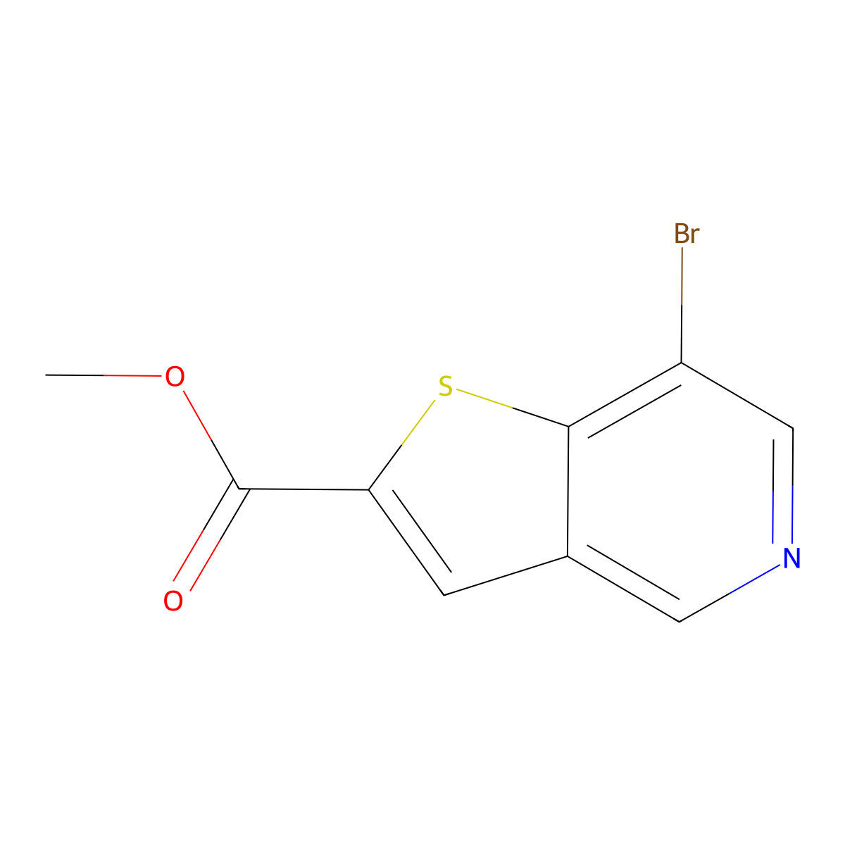 Methyl 7-bromothieno[3,2-c]pyridine-2-carboxylate molecular structure, CAS 2138177-54-3