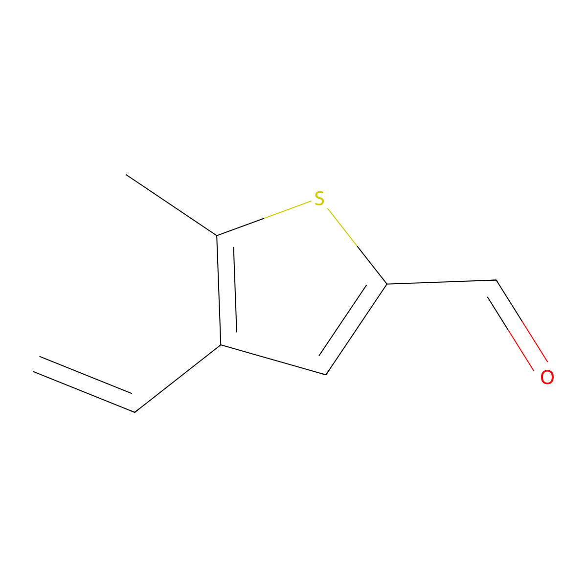 4-Ethenyl-5-methylthiophene-2-carbaldehyde molecular structure, CAS 2138177-93-0