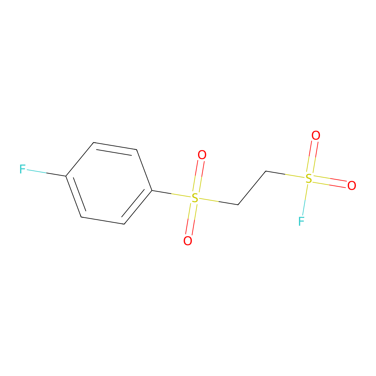 2-(4-Fluorobenzenesulfonyl)ethane-1-sulfonyl fluoride molecular structure, CAS 2138178-07-9