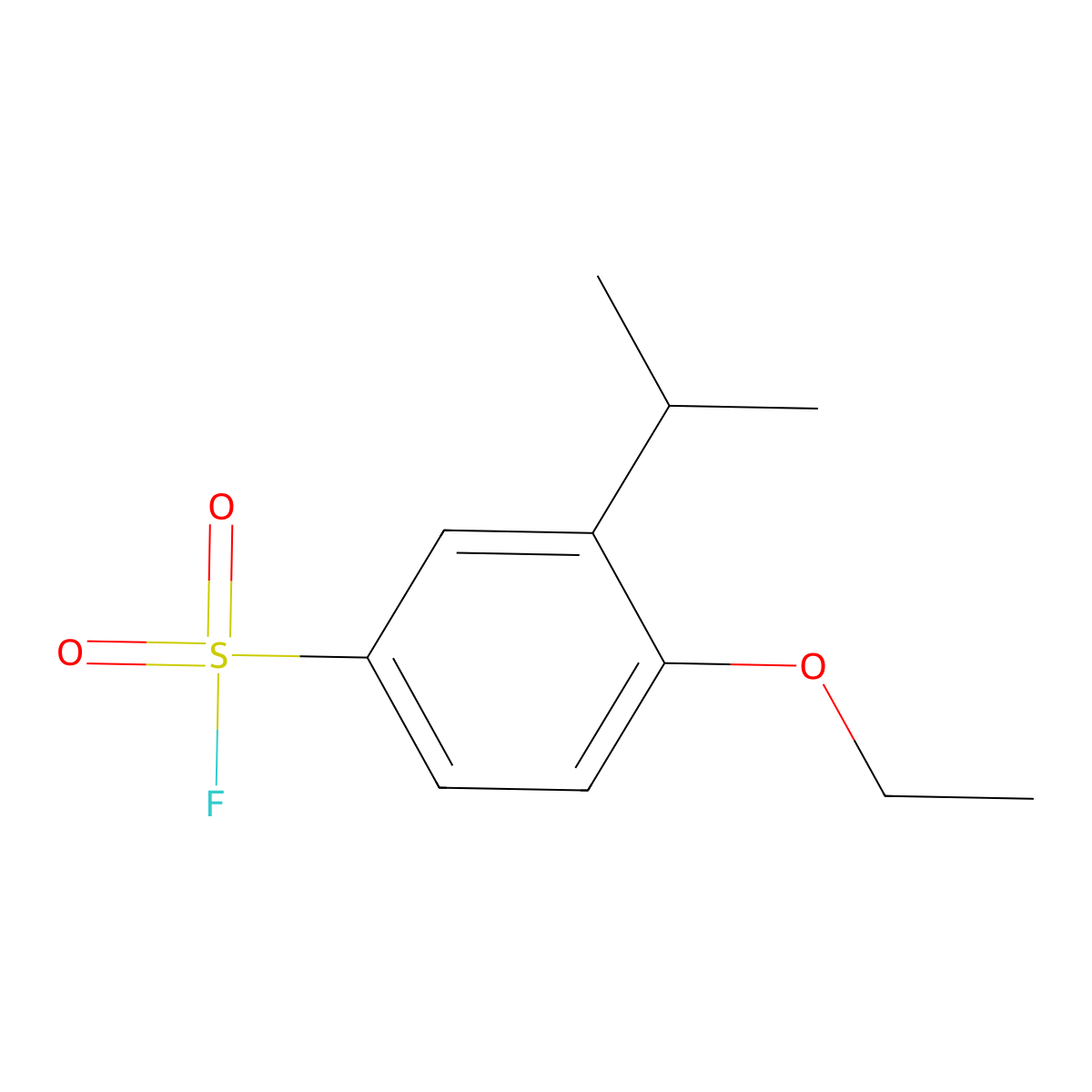 4-Ethoxy-3-(propan-2-yl)benzene-1-sulfonyl fluoride molecular structure, CAS 2138178-47-7