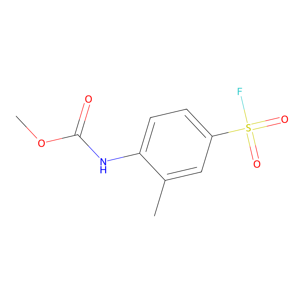 methyl N-[4-(fluorosulfonyl)-2-methylphenyl]carbamate molecular structure, CAS 2138178-48-8