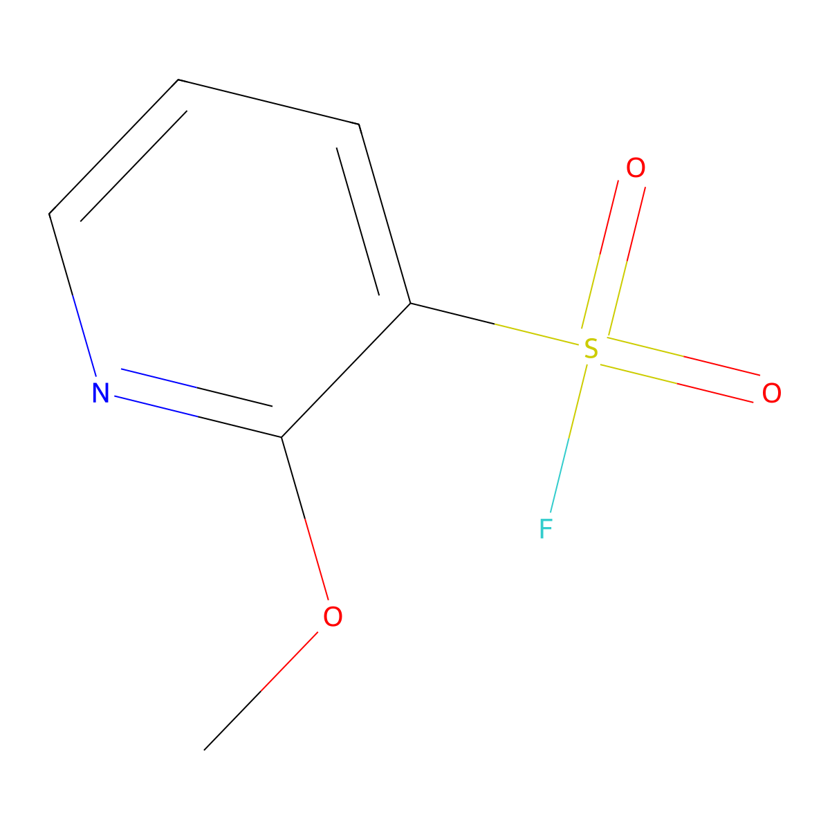 2-Methoxypyridine-3-sulfonyl fluoride molecular structure, CAS 2138178-56-8