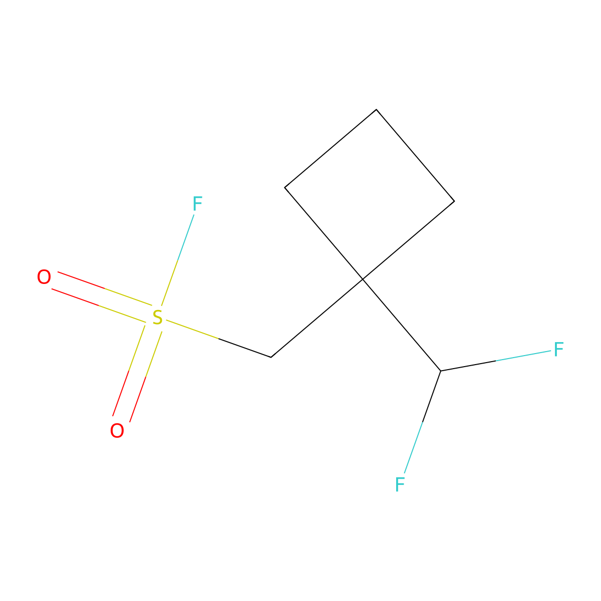 [1-(Difluoromethyl)cyclobutyl]methanesulfonyl fluoride molecular structure, CAS 2138178-61-5
