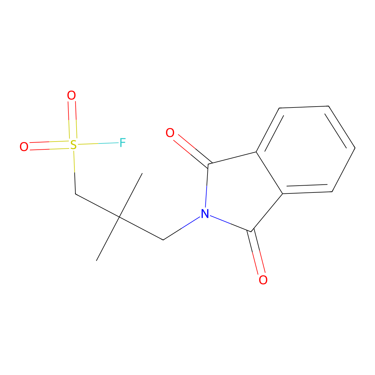 3-(1,3-dioxo-2,3-dihydro-1H-isoindol-2-yl)-2,2-dimethylpropane-1-sulfonyl fluoride molecular structure, CAS 2138178-78-4
