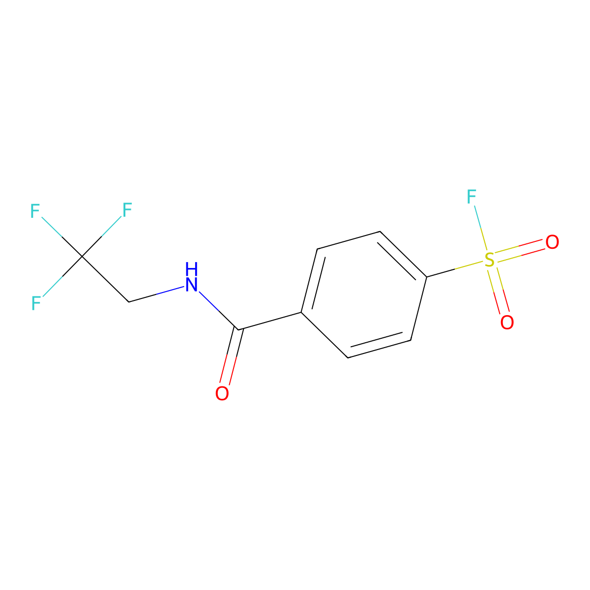 4-[(2,2,2-Trifluoroethyl)carbamoyl]benzene-1-sulfonyl fluoride molecular structure, CAS 2138179-94-7