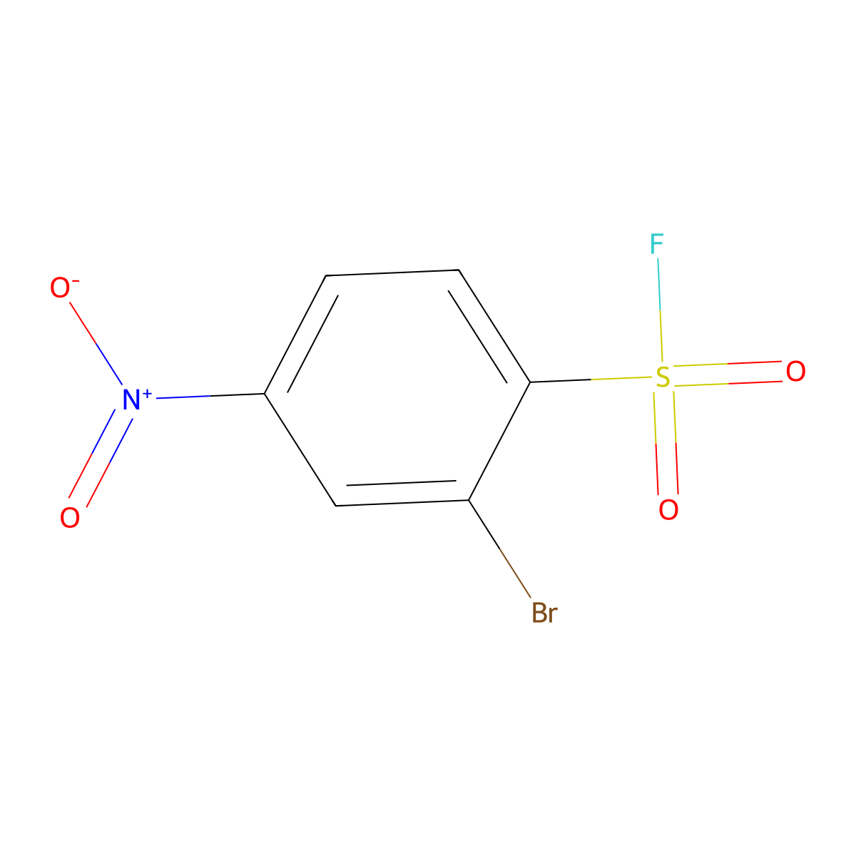 2-Bromo-4-nitrobenzene-1-sulfonyl fluoride molecular structure, CAS 2138179-98-1