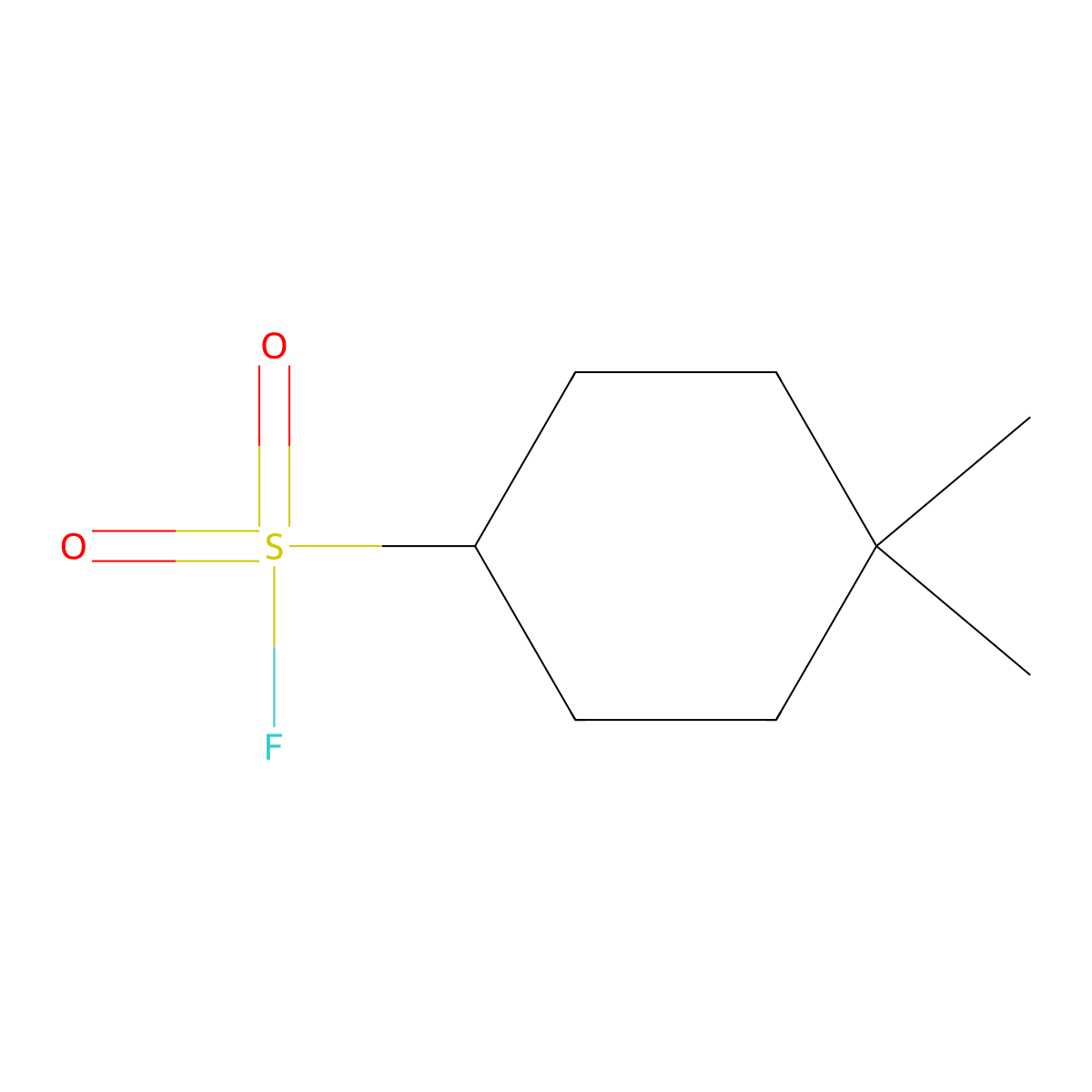 4,4-Dimethylcyclohexane-1-sulfonyl fluoride molecular structure, CAS 2138180-00-2