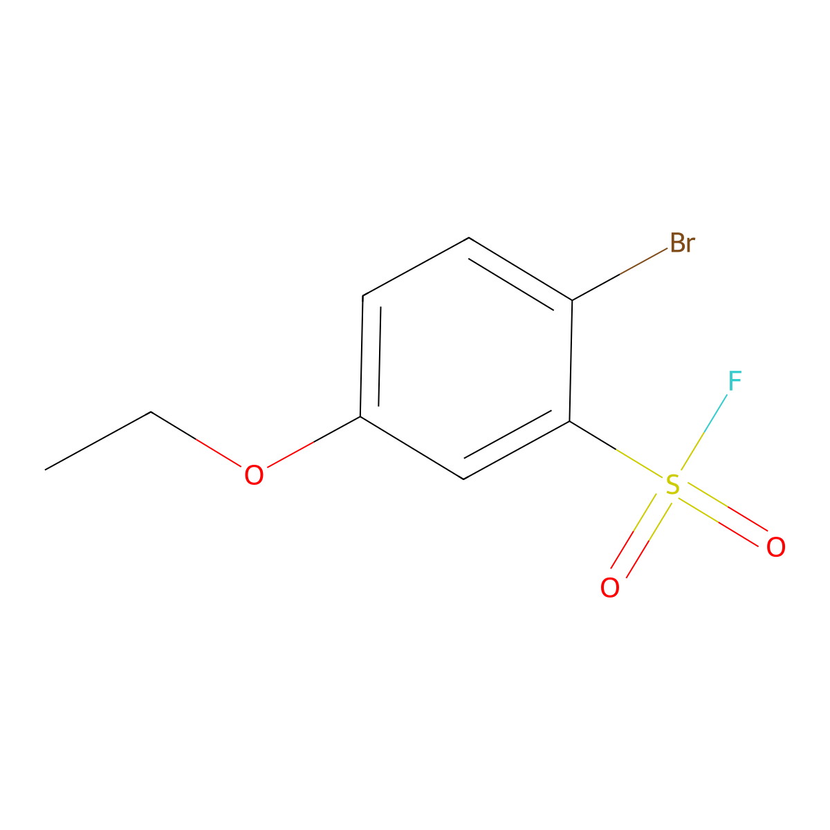 2-Bromo-5-ethoxybenzene-1-sulfonyl fluoride molecular structure, CAS 2138180-08-0