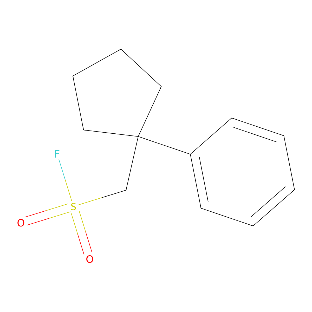 (1-Phenylcyclopentyl)methanesulfonyl fluoride molecular structure, CAS 2138180-13-7