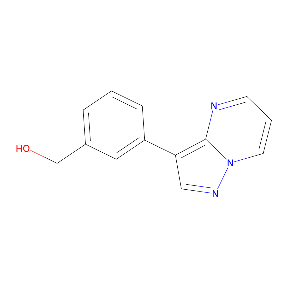(3-{Pyrazolo[1,5-a]pyrimidin-3-yl}phenyl)methanol molecular structure, CAS 2138180-14-8