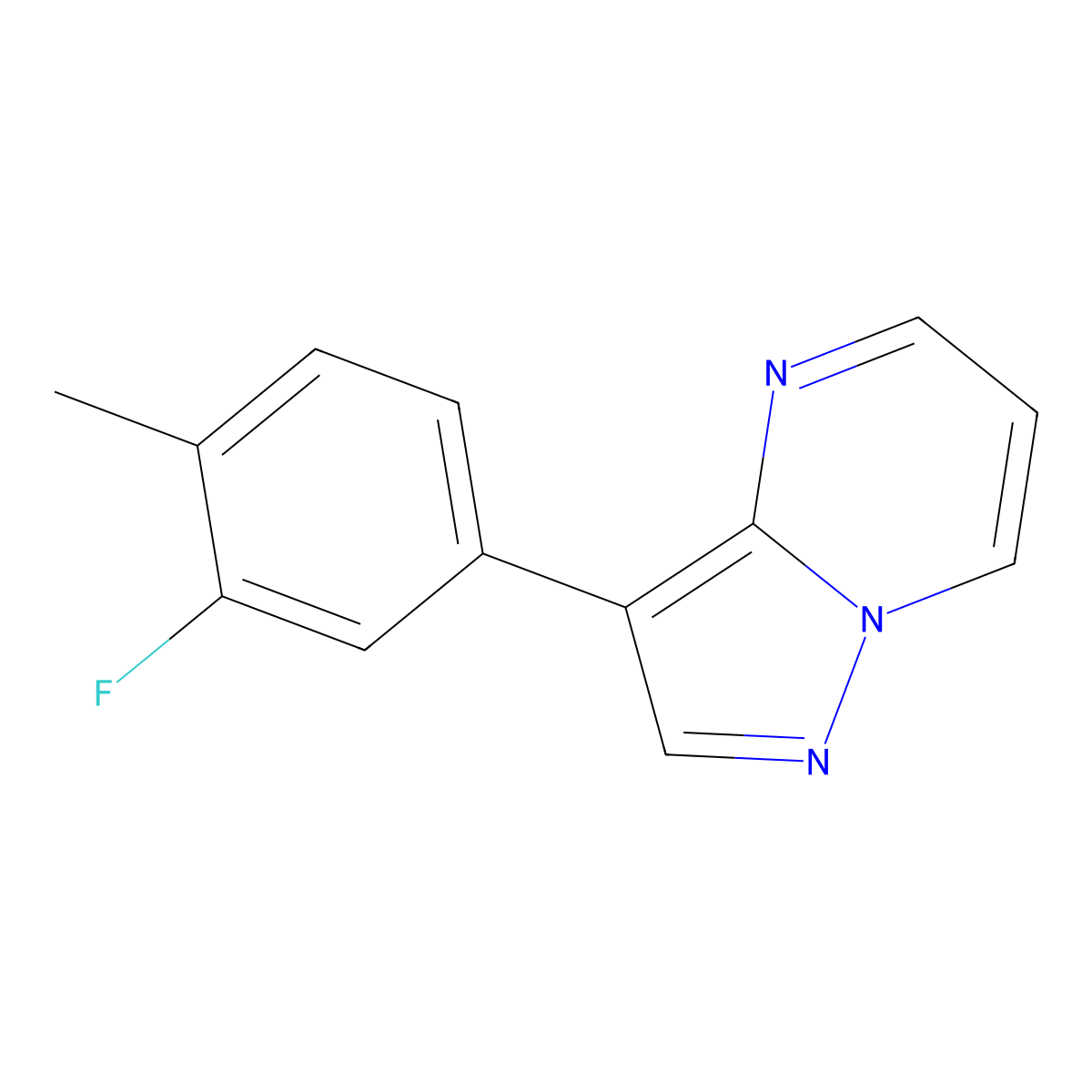 3-(3-Fluoro-4-methylphenyl)pyrazolo[1,5-a]pyrimidine molecular structure, CAS 2138180-44-4