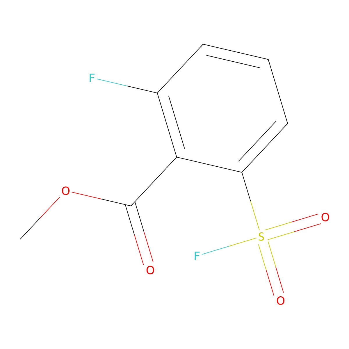 Methyl 2-fluoro-6-(fluorosulfonyl)benzoate molecular structure, CAS 2138180-50-2