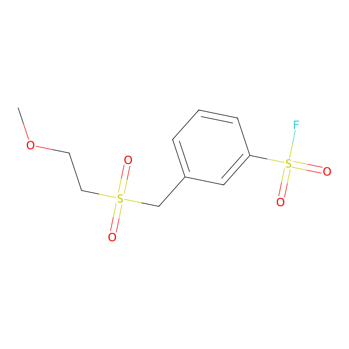 3-[(2-Methoxyethanesulfonyl)methyl]benzene-1-sulfonyl fluoride molecular structure, CAS 2138180-66-0
