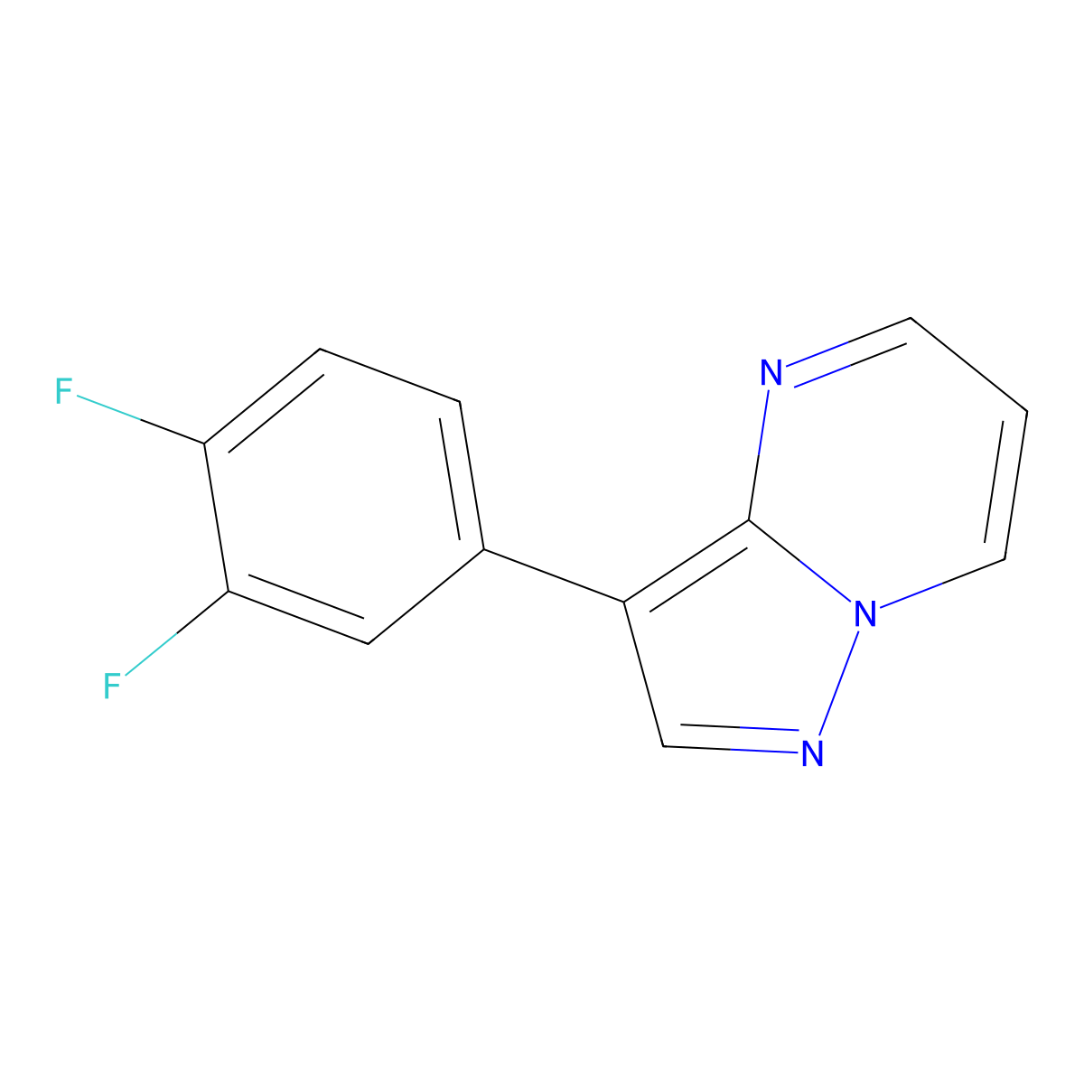 3-(3,4-Difluorophenyl)pyrazolo[1,5-a]pyrimidine molecular structure, CAS 2138180-68-2