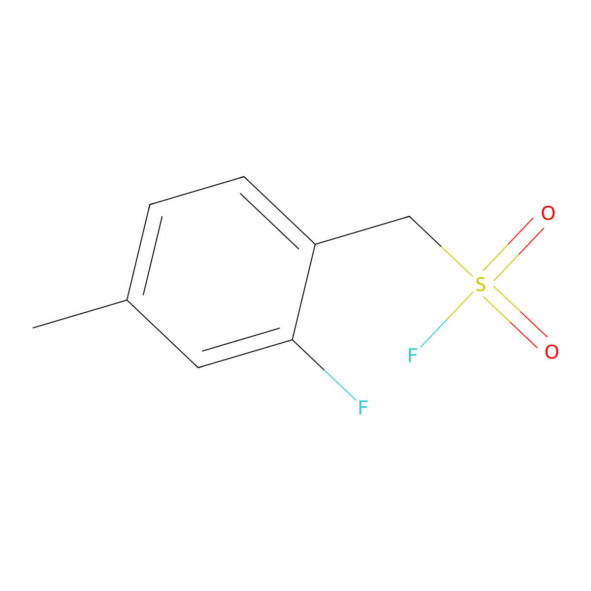 (2-Fluoro-4-methylphenyl)methanesulfonyl fluoride molecular structure, CAS 2138181-63-0