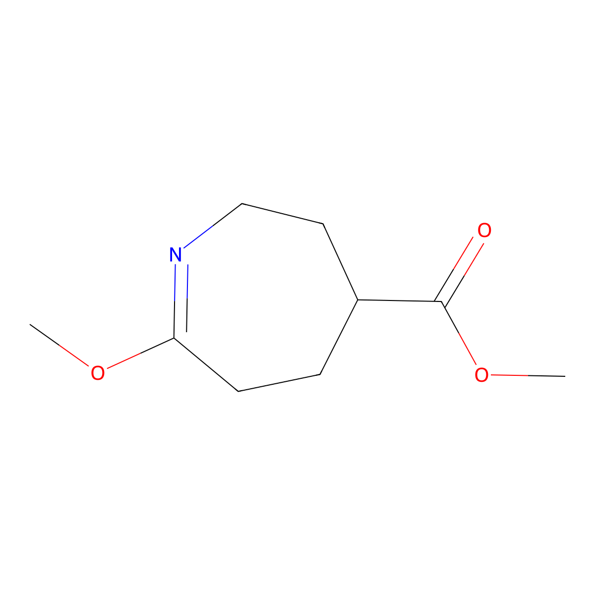 methyl 7-methoxy-3,4,5,6-tetrahydro-2H-azepine-4-carboxylate molecular structure, CAS 2138181-69-6