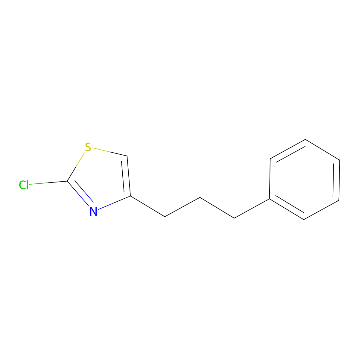 2-Chloro-4-(3-phenylpropyl)-1,3-thiazole molecular structure, CAS 2138181-79-8
