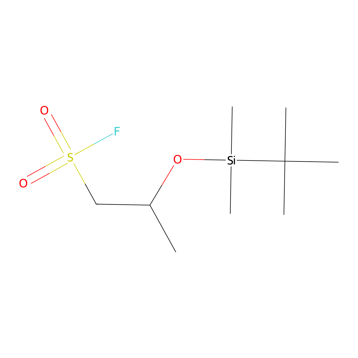 2-[(Tert-butyldimethylsilyl)oxy]propane-1-sulfonyl fluoride molecular structure, CAS 2138181-94-7