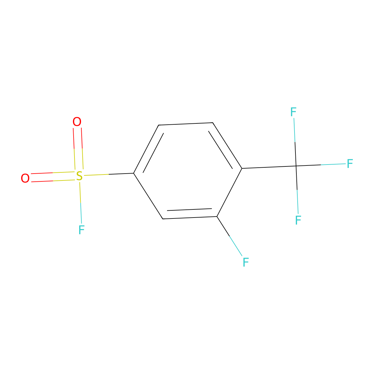3-Fluoro-4-(trifluoromethyl)benzene-1-sulfonyl fluoride molecular structure, CAS 2138182-00-8