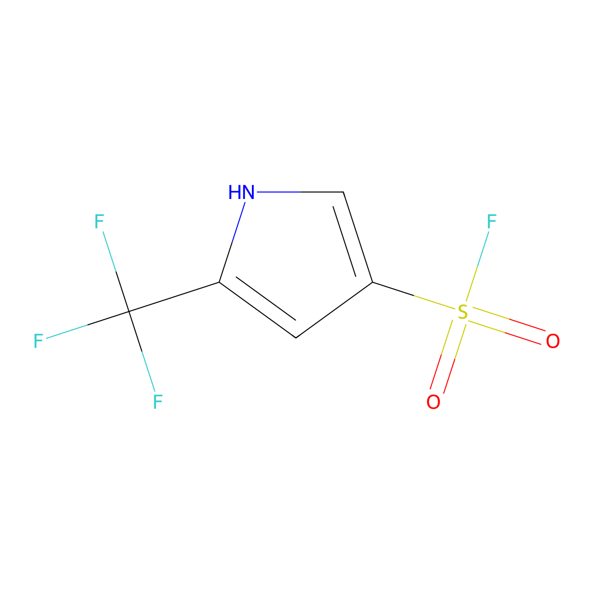 5-(trifluoromethyl)-1H-pyrrole-3-sulfonyl fluoride molecular structure, CAS 2138182-48-4
