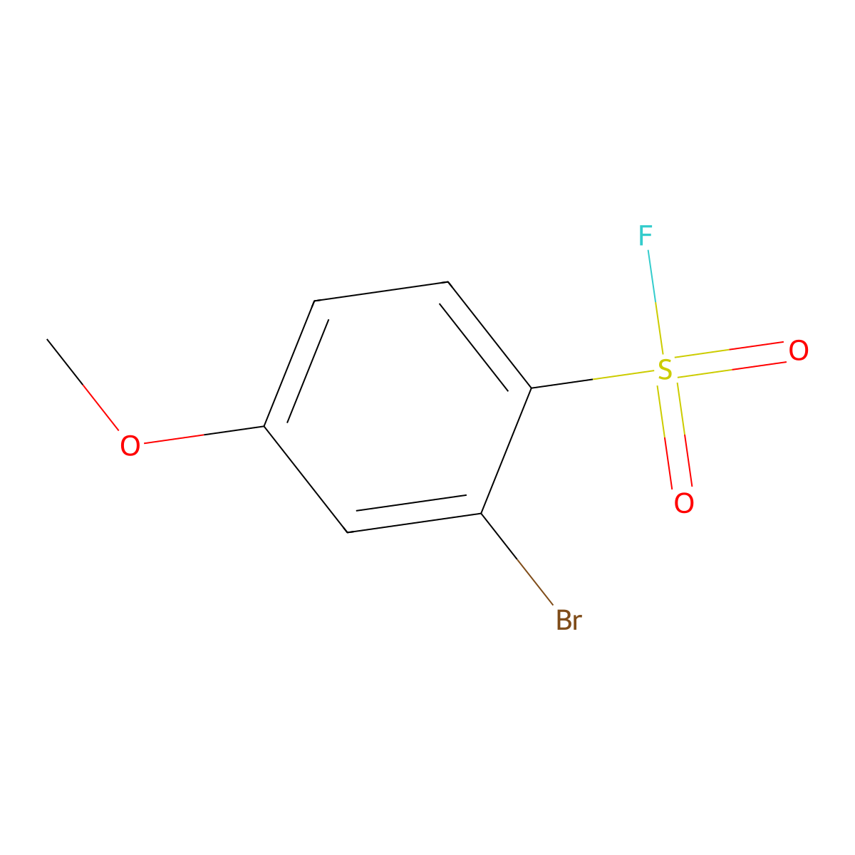 2-Bromo-4-methoxybenzene-1-sulfonyl fluoride molecular structure, CAS 2138182-58-6