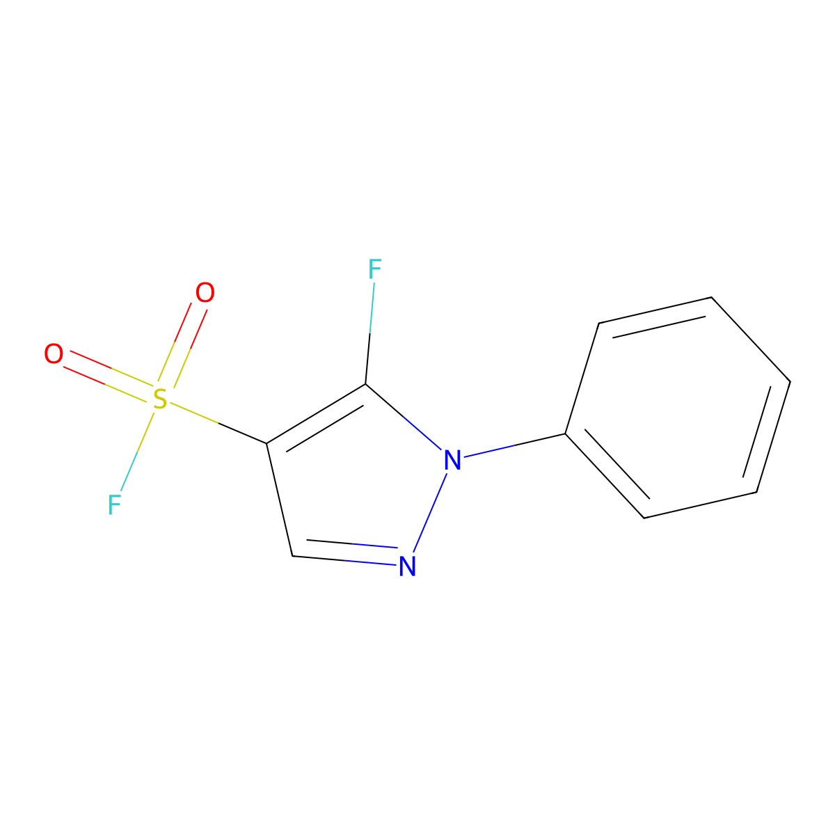 5-fluoro-1-phenyl-1H-pyrazole-4-sulfonyl fluoride molecular structure, CAS 2138182-79-1