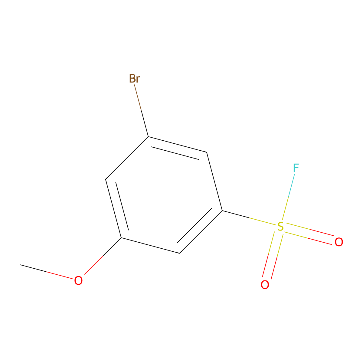 3-Bromo-5-methoxybenzene-1-sulfonyl fluoride molecular structure, CAS 2138183-09-0