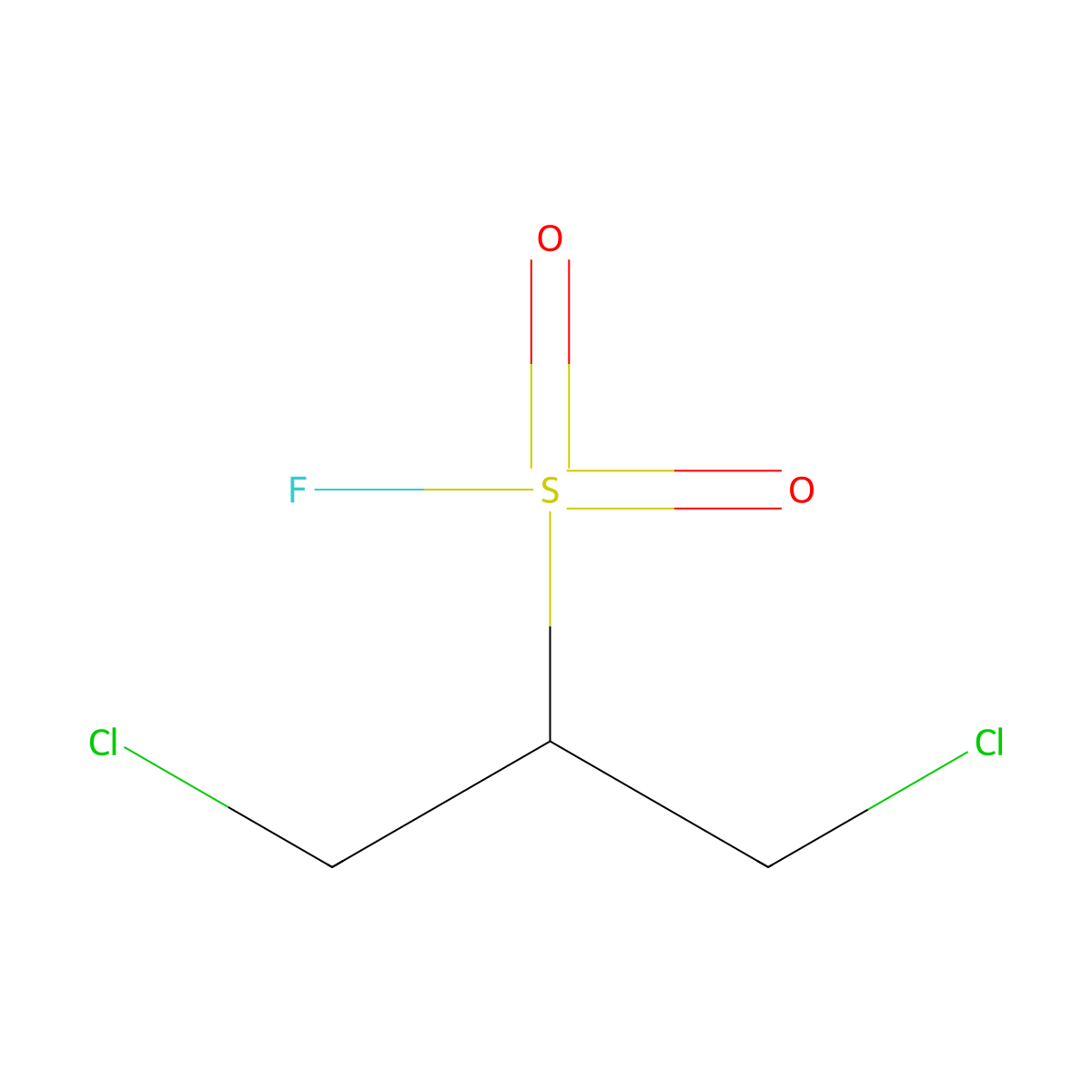 1,3-Dichloropropane-2-sulfonyl fluoride molecular structure, CAS 2138183-73-8