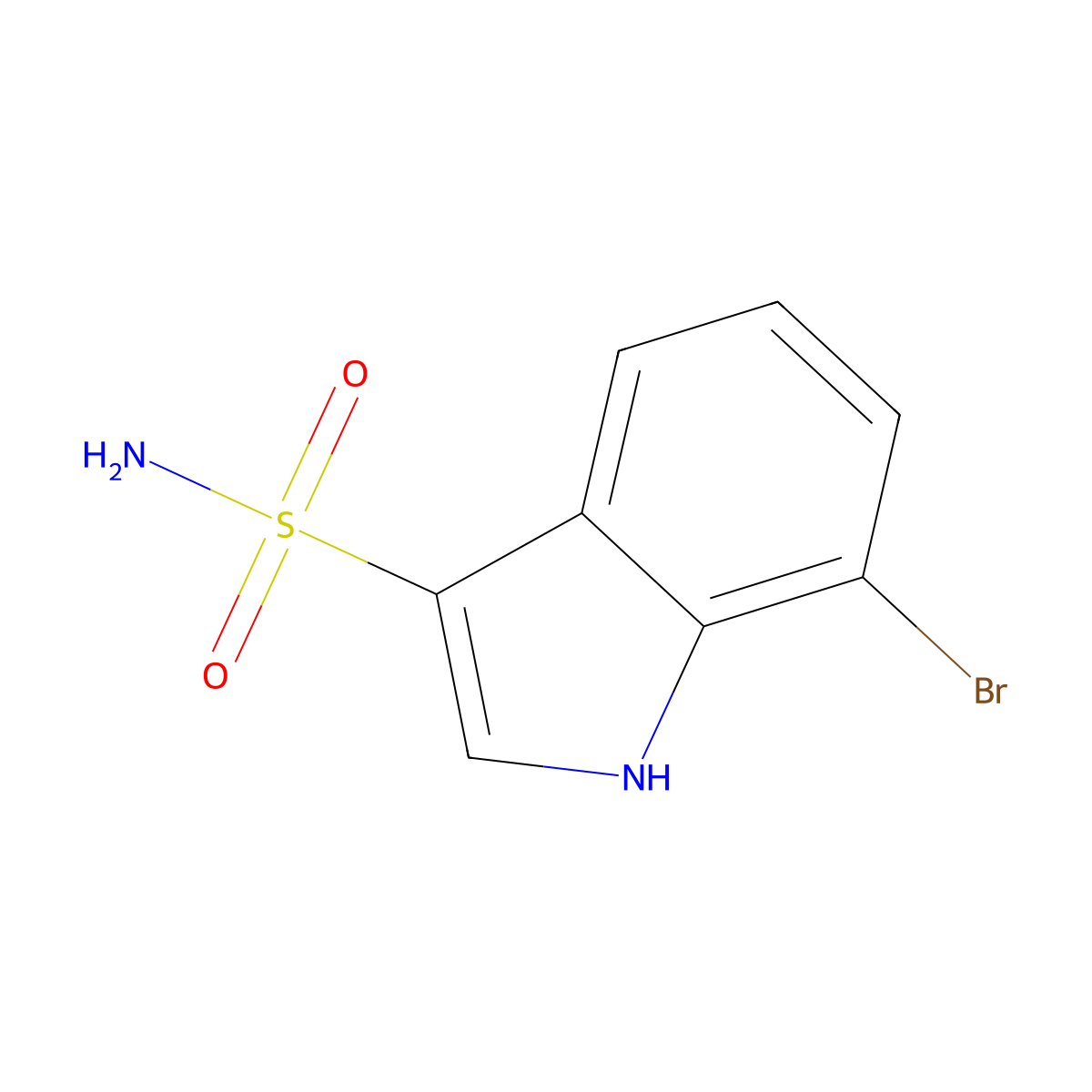 7-bromo-1H-indole-3-sulfonamide molecular structure, CAS 2138184-19-5