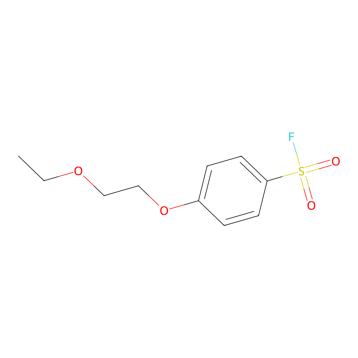 4-(2-Ethoxyethoxy)benzene-1-sulfonyl fluoride molecular structure, CAS 2138184-21-9