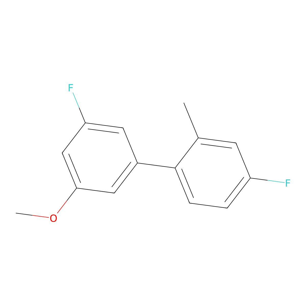 1-Fluoro-3-(4-fluoro-2-methylphenyl)-5-methoxybenzene molecular structure, CAS 2138184-28-6